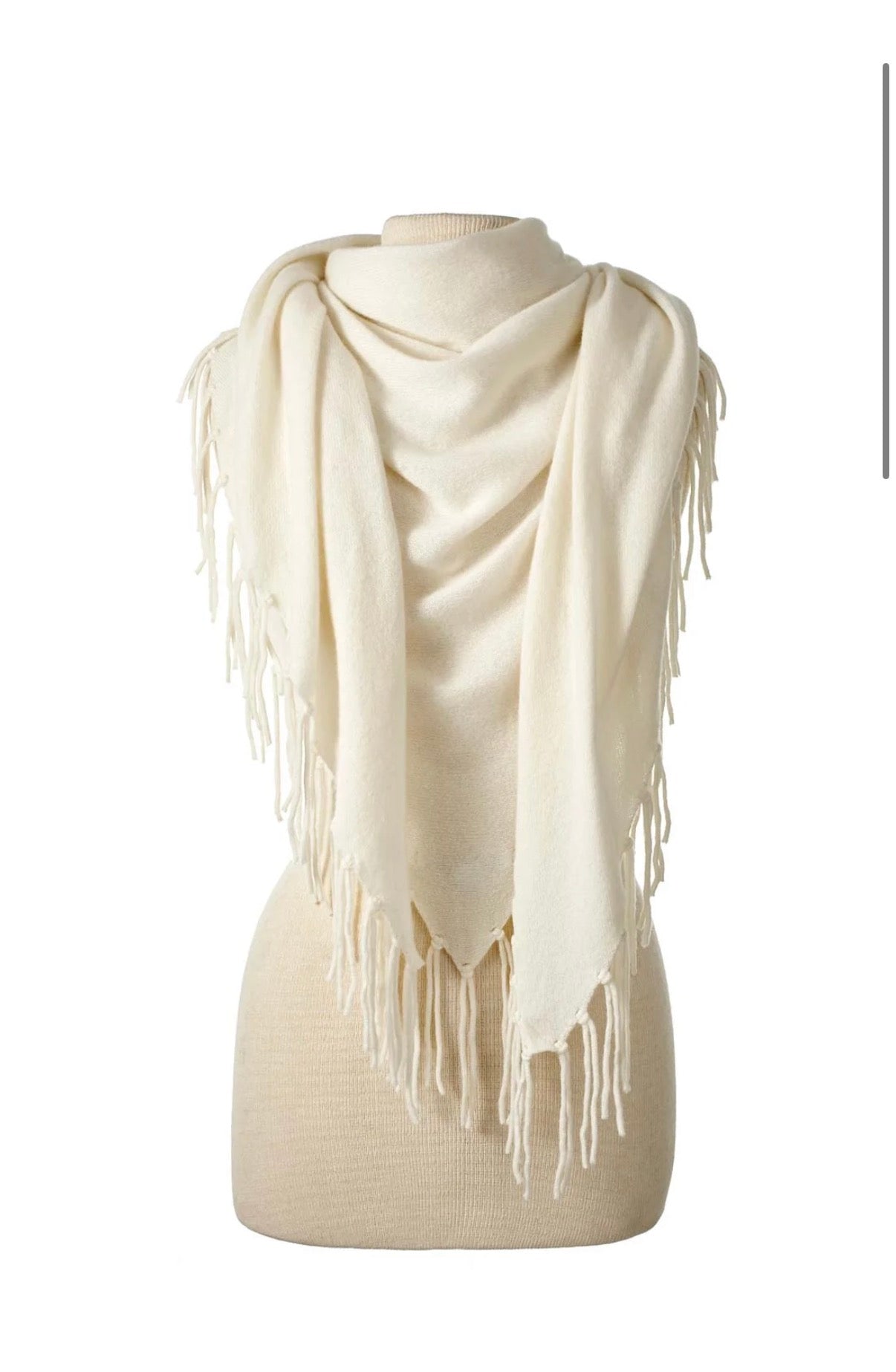 Alpine Cashmere Fringe Tri Wrap