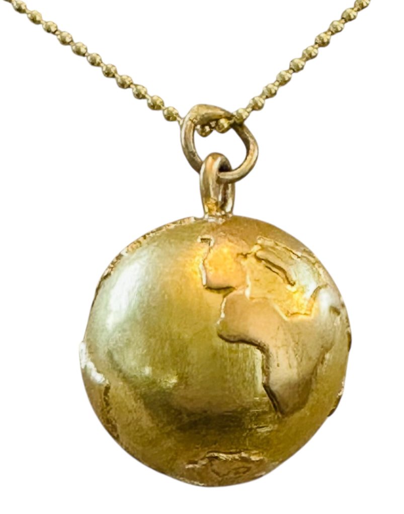 14KT Gold Vintage Globe Charm