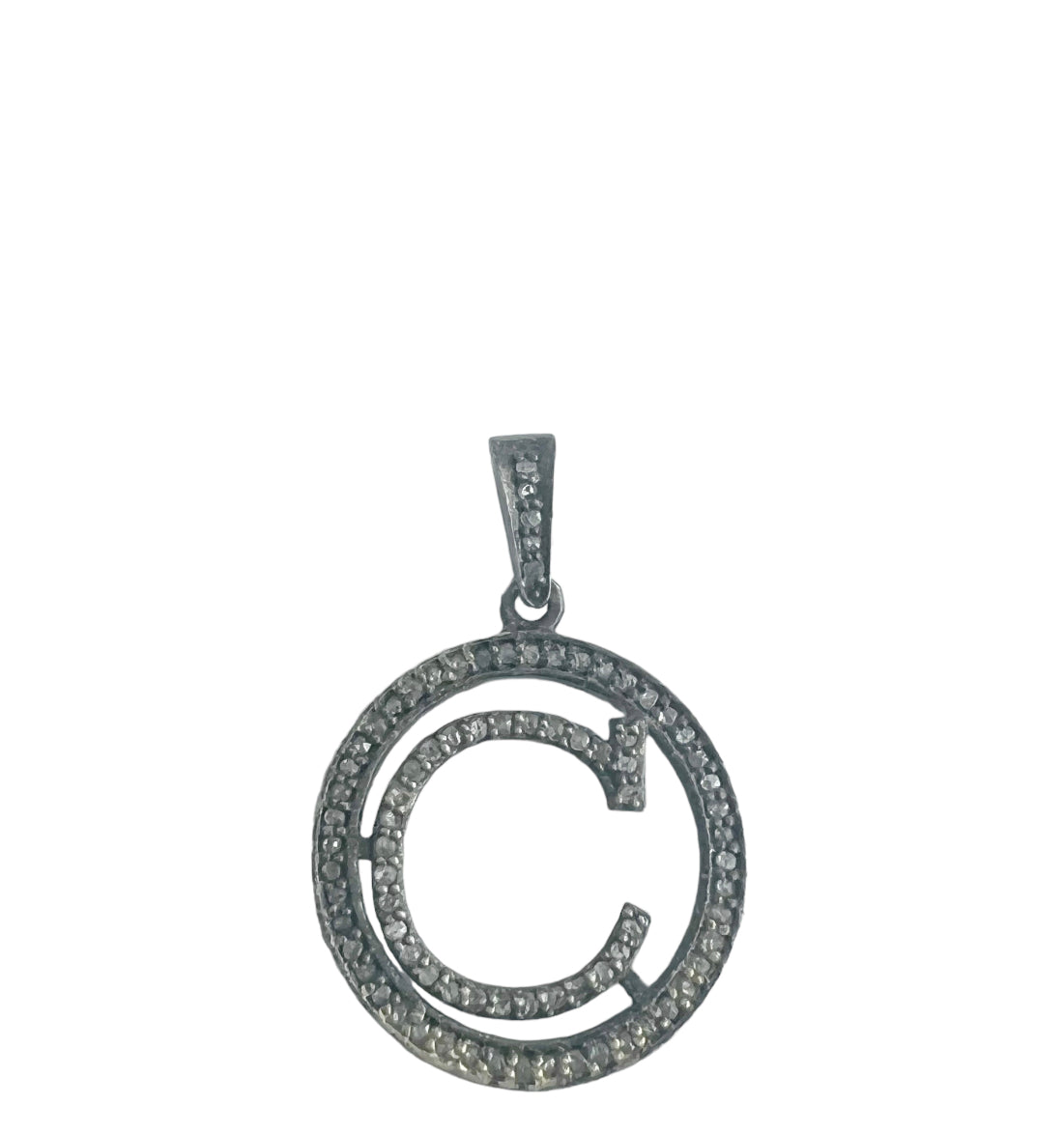 S.Row Designs Small Initial Diamond Pendant