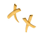TIFFANY & CO. By Paloma Picasso Pair Of Graffiti X Earrings In 18Kt Yellow Gold