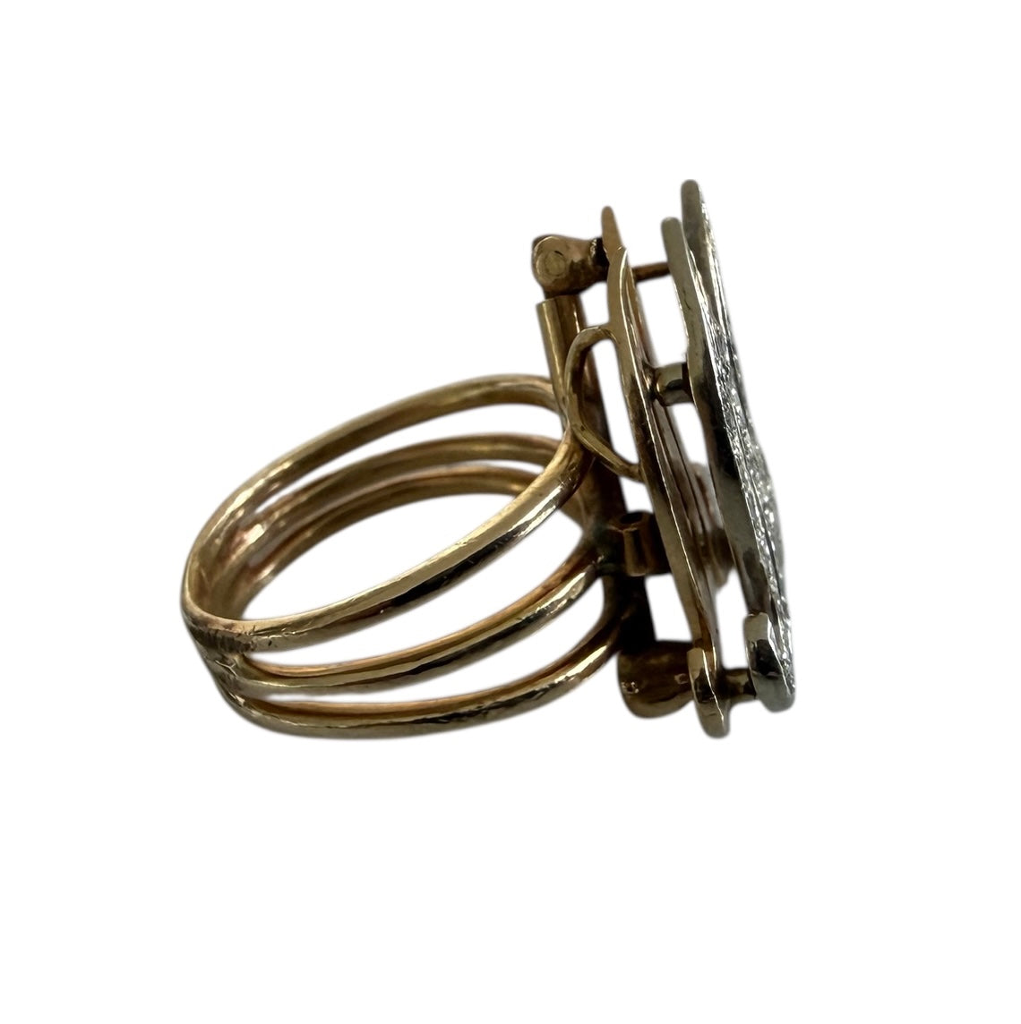 Vintage 14KT Gold & Diamond M Ring