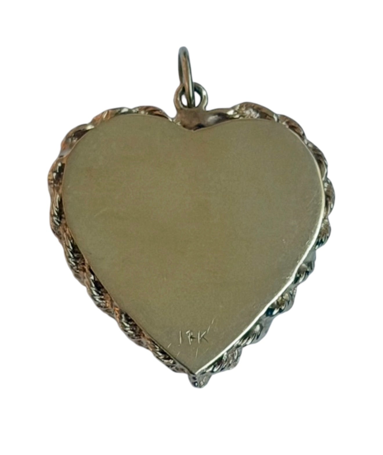 Antique Victorian 14KT Gold Pearl & Ruby Heart Locket charm
