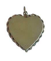 Antique Victorian 14KT Gold Pearl & Ruby Heart Locket charm