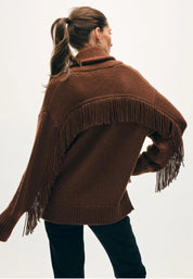 White + Warren Cashmere Blend Luxe Fringe Coatigan