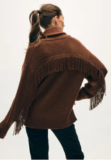 White + Warren Cashmere Blend Luxe Fringe Coatigan