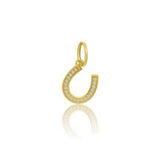 S. Row Designs 14KT Gold Diamond Horseshoe Charm.