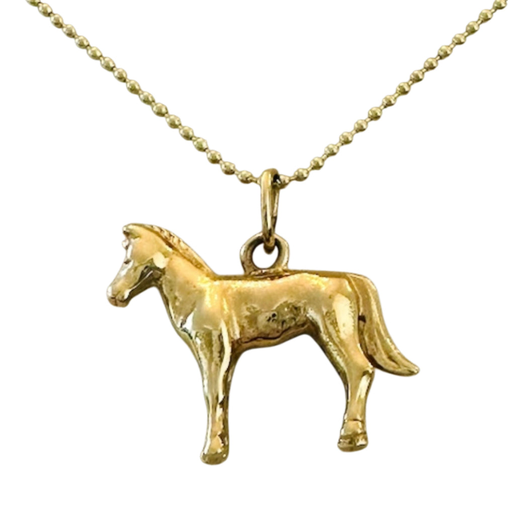 14KT Gold Vintage Horse Charm