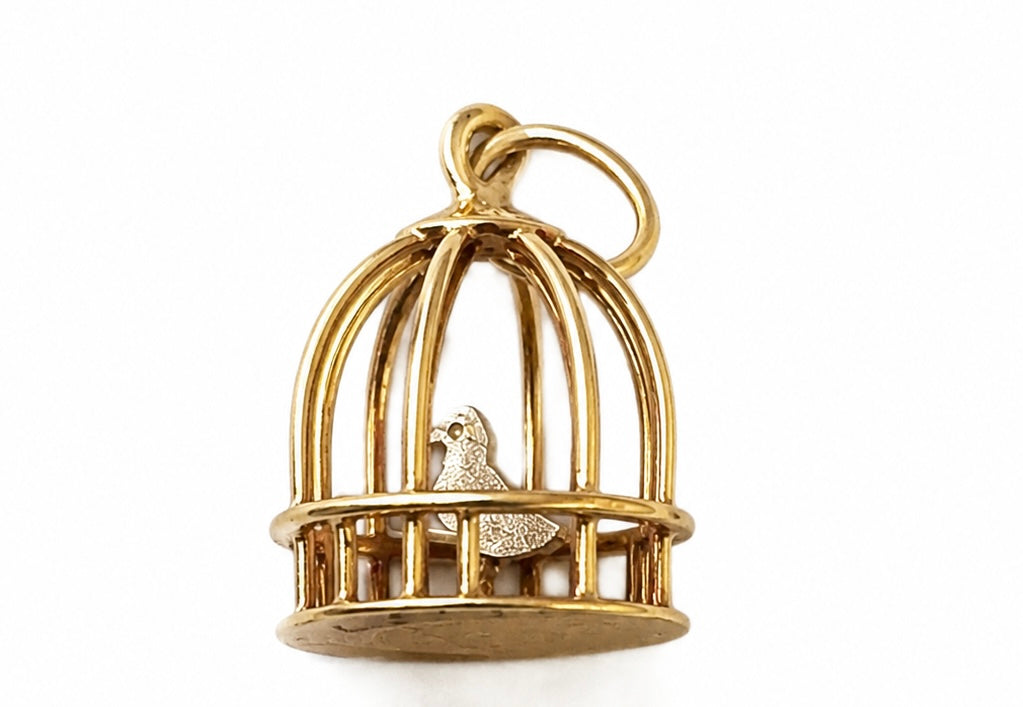 14KT Gold Birdcage Charm