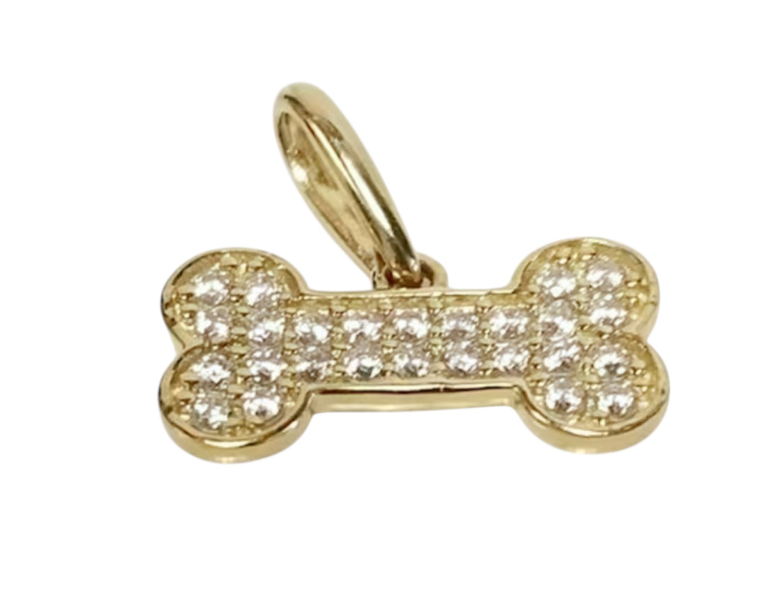 S.Row Designs 14KT dog bone charm