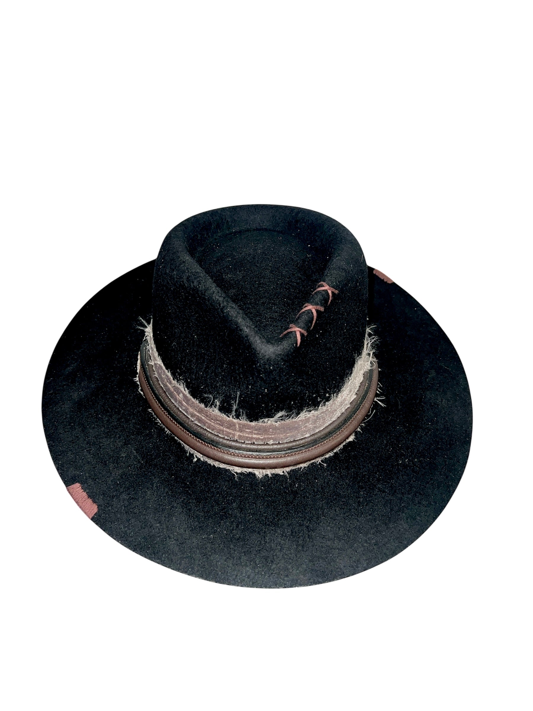 Fab Finds By Sarah Rancher Hat in Black Leather
