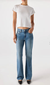 AMO Marcenia Low Boot Cut Jean in Murmur