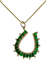 S.Row Designs Emerald Horseshoe Charm