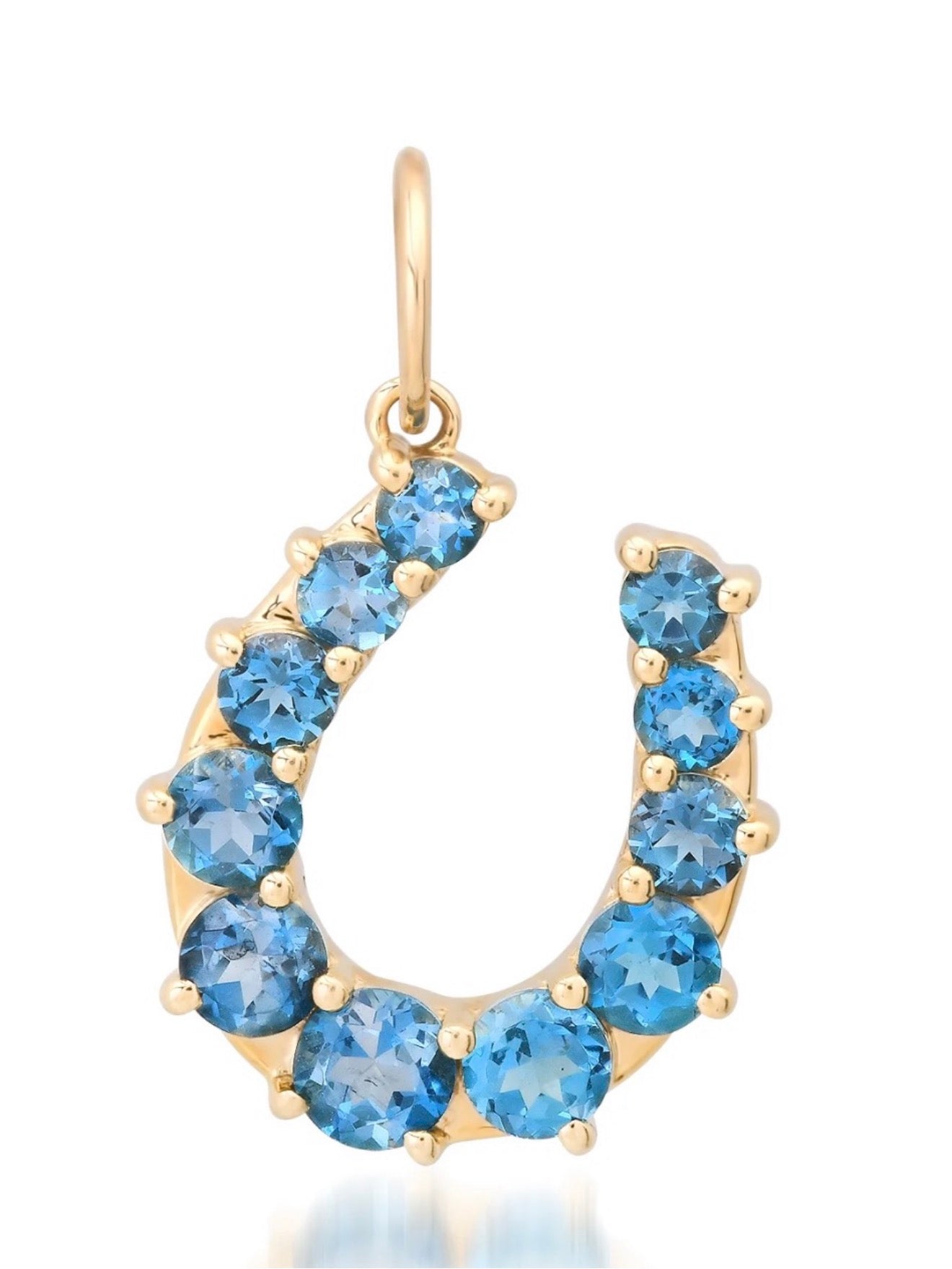 S.Row Designs London Blue Horseshoe Charm