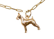 Vintage 14KT Doberman Dog Charm