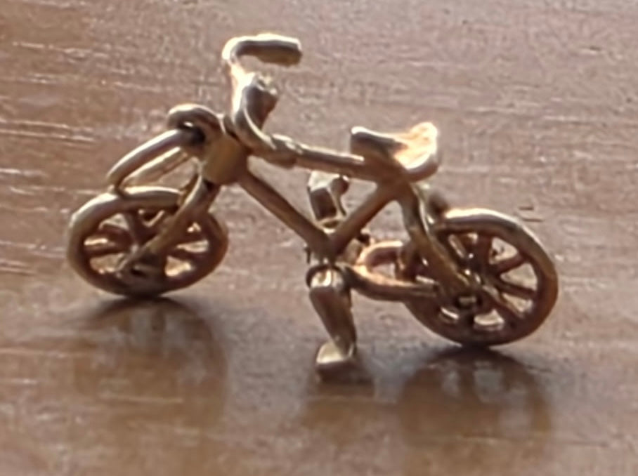 Vintage 14KT Gold Articulating Bicycle Charm