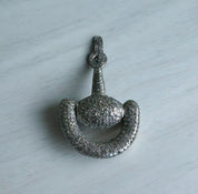 S.Row Designs Silver Pave & Diamond Horse Bit Pendant