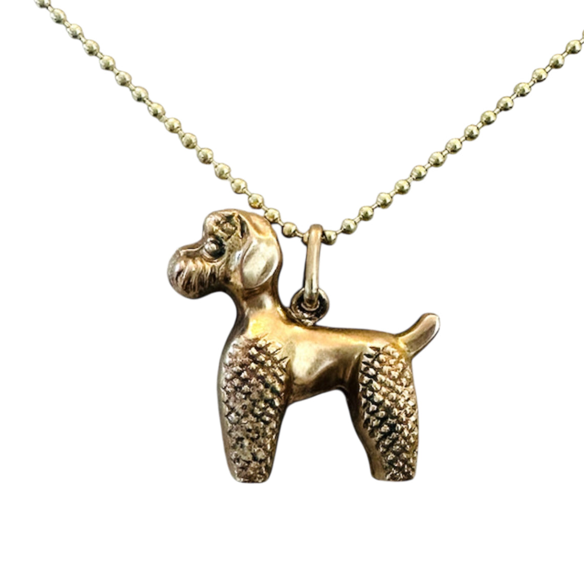 14KT Gold Vintage Poodle Charm