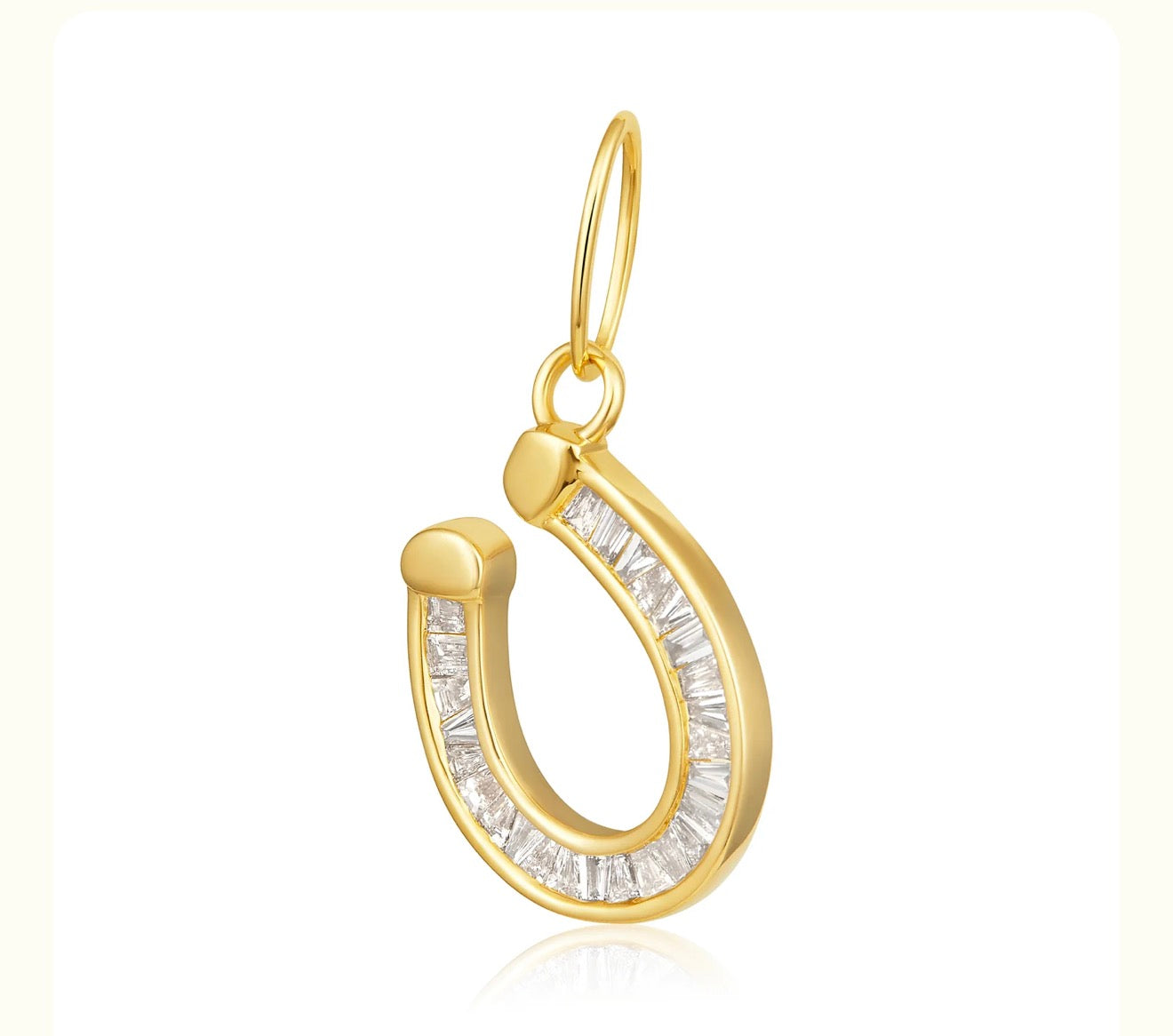 S.Row Designs Diamond Baguette Horseshoe Charm