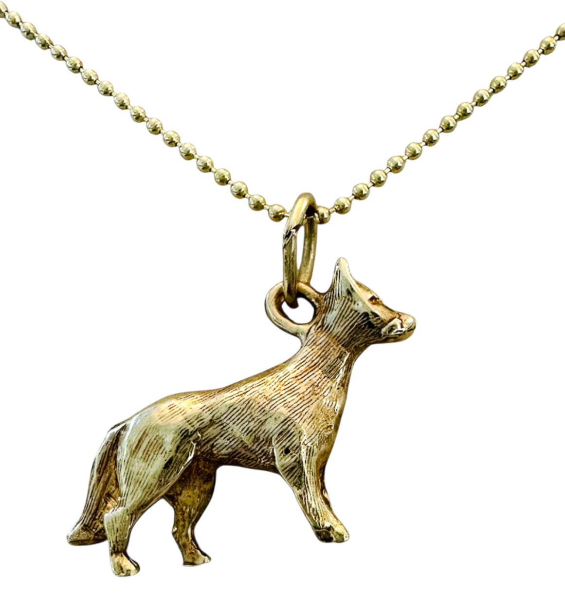 14KT Gold Vintage German Shepherd Charm
