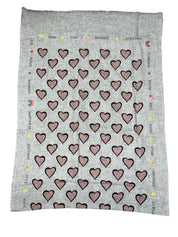 Love/Peace/Happiness Scarf with Hearts