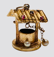 Vintage 14KT Gold Articulating Wishing Well Charm