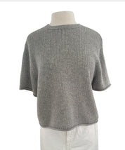 White + Warren Cashmere Waffle Mesh Tee