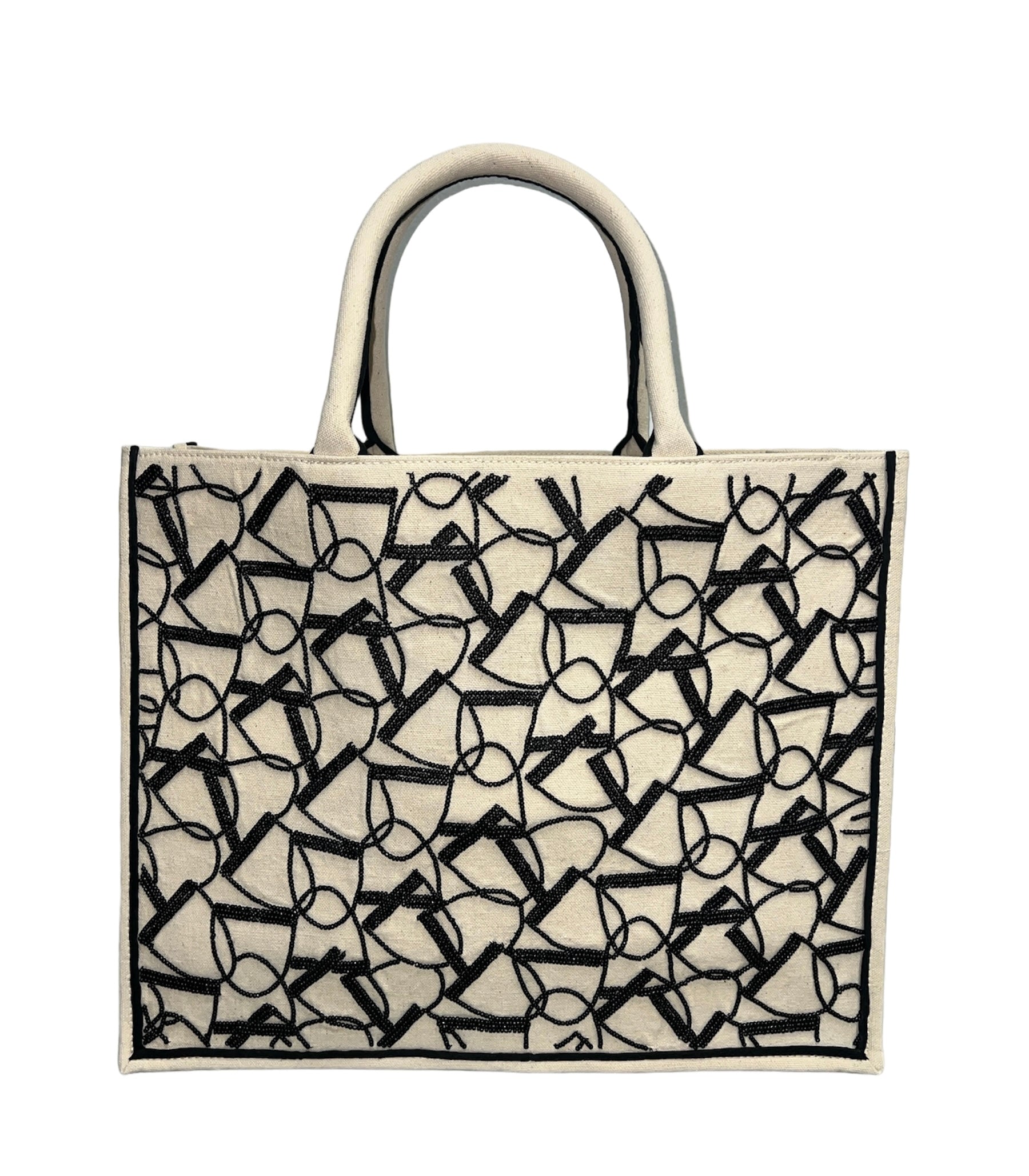 Beaded Stirrup Print Tote Bag