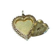 Vintage 14KT Gold & Diamond Heart Locket