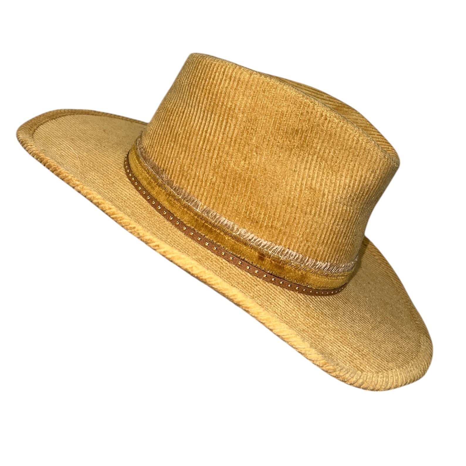 Fab Finds By Sarah Rancher Hat in Corduroy Sunflower