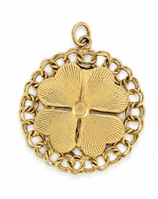 Vintage 14KT Gold Double-Sided Four-Leaf Clover Charm