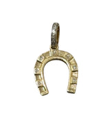 Vintage Horseshoe Charm with Diamond Bail