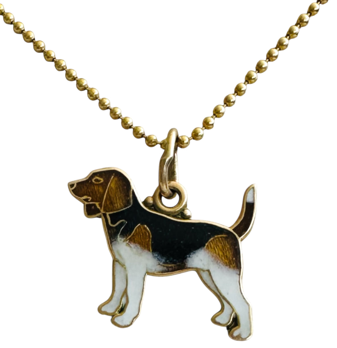 Vintage 14KT gold beagle charm
