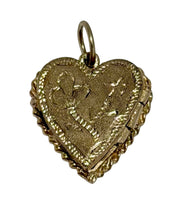 Vintage 14KT Gold Heart Locket Charm