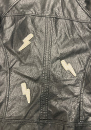 Vegan Leather Lighting Patch Jacket