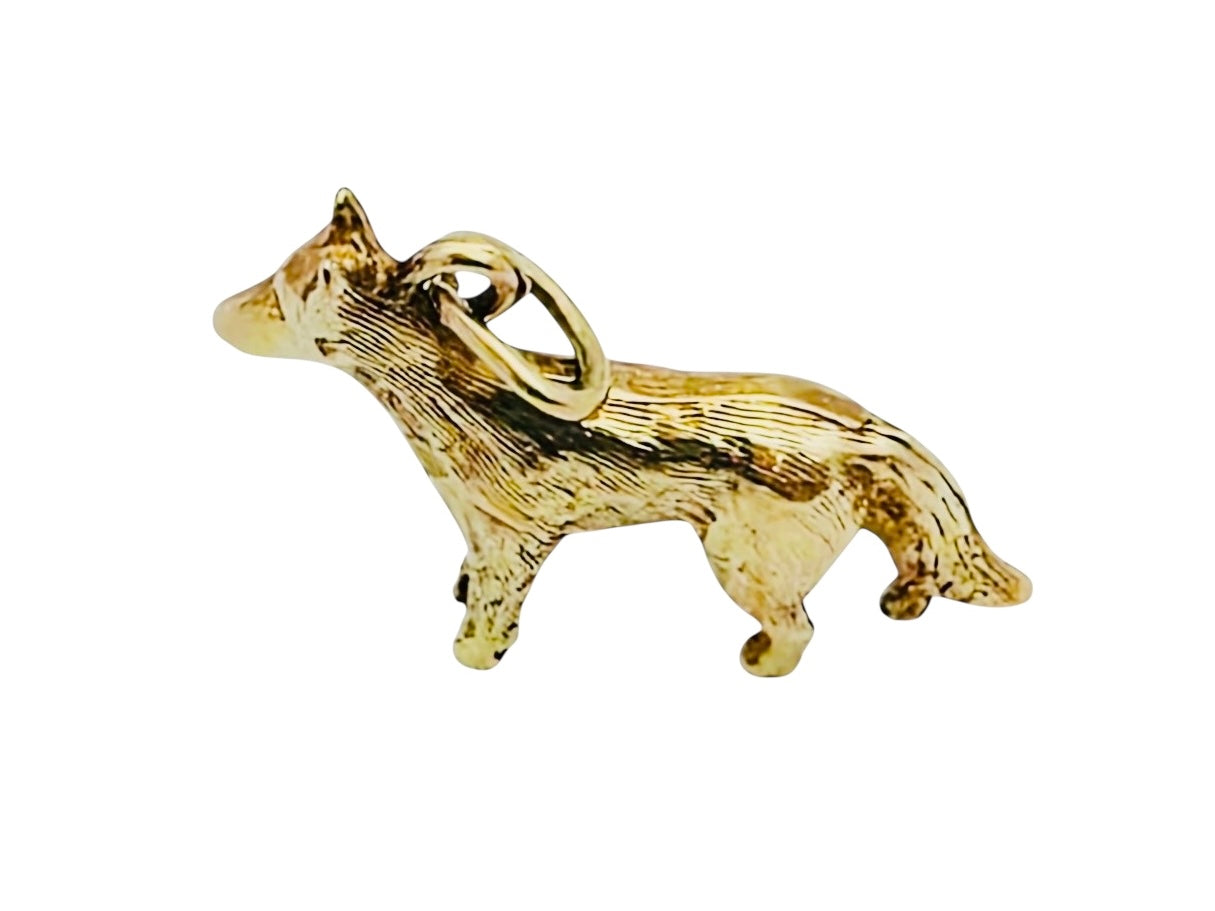 Vintage 14KT Gold Fox Charm
