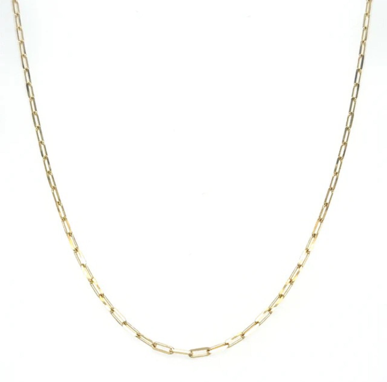 S.Row Designs 16” 14KT Gold Paperclip Necklace