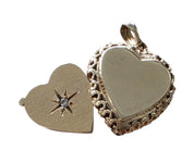 Vintage 14KT Gold Heart Locket Charm