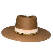 Fab Finds By Sarah Rancher Hat in Camel/Heart Pin