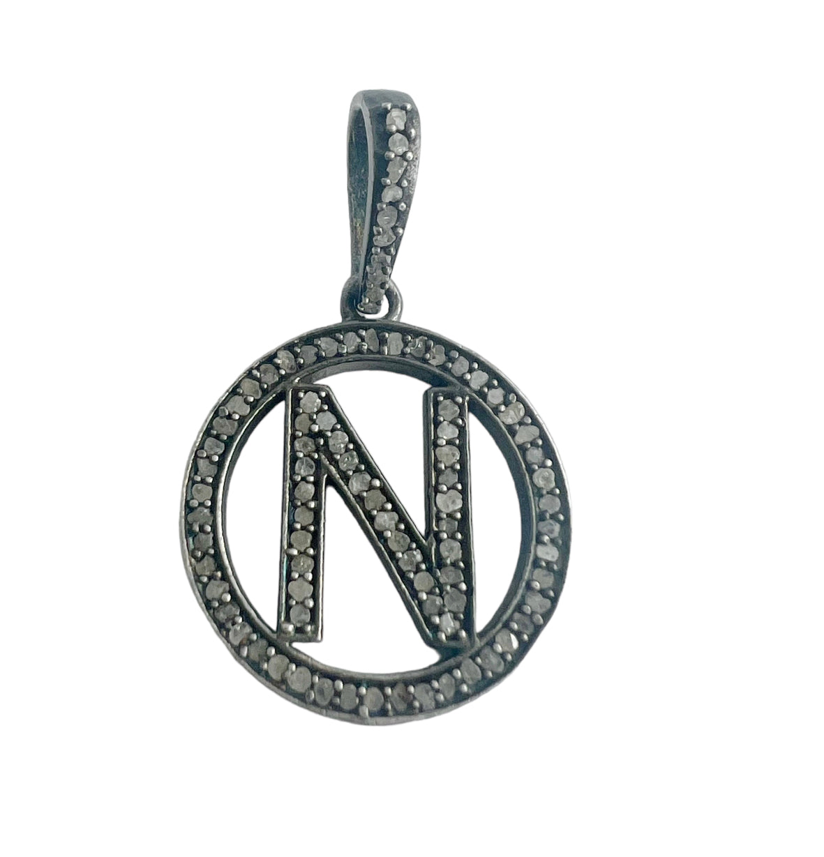 S.Row Designs Small Initial Diamond Pendant