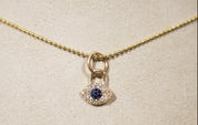 S. Row Designs Gold Diamond & Sapphire Evil Eye Charm
