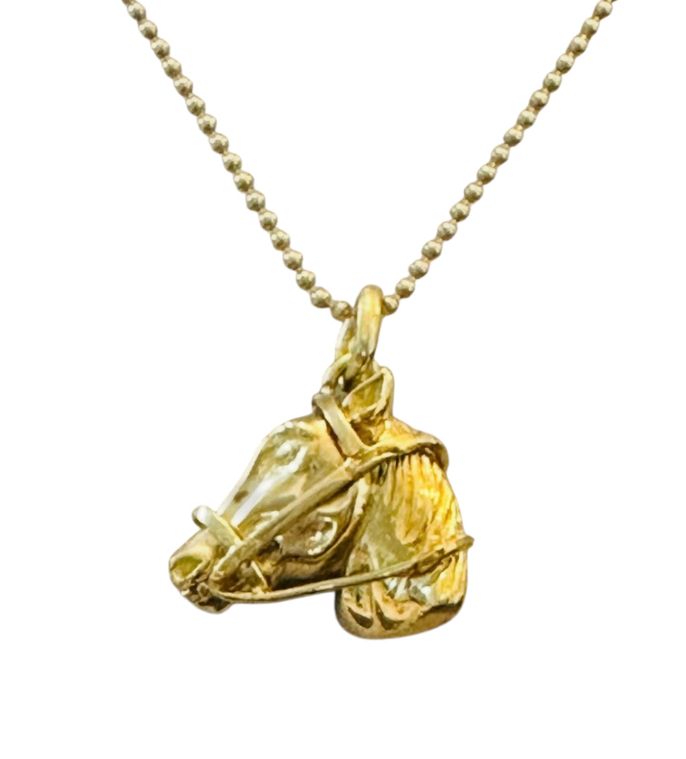 18KT Gold Vintage Horse Charm