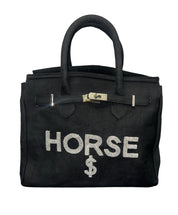 Beaded Horse $ Canvas Handbag