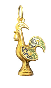 Vintage 18KT Gold Portuguese Rooster Charm