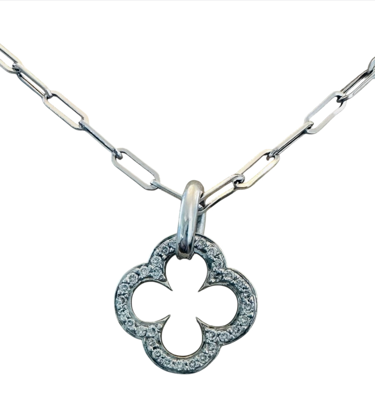S.Row Designs 14KT Gold Diamond Clover Charm