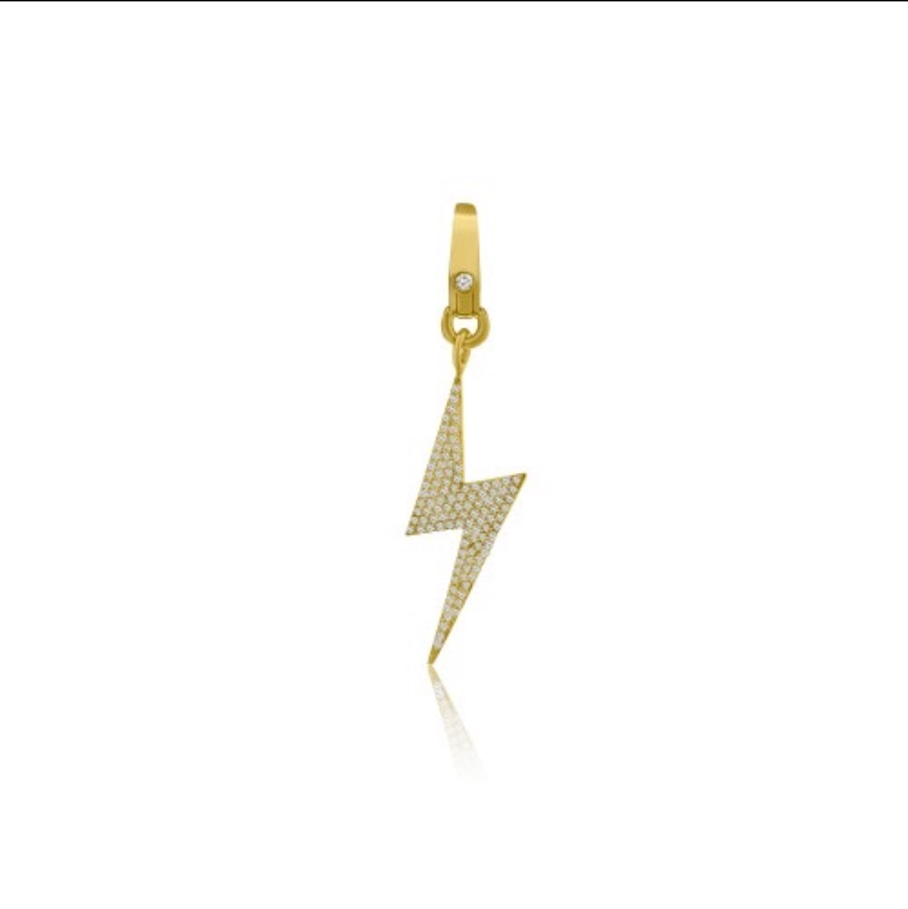 S.Row Designs 14KT Gold & Diamond Lighting Bolt Charm