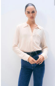 White + Warren Cashmere Button Down Shirt