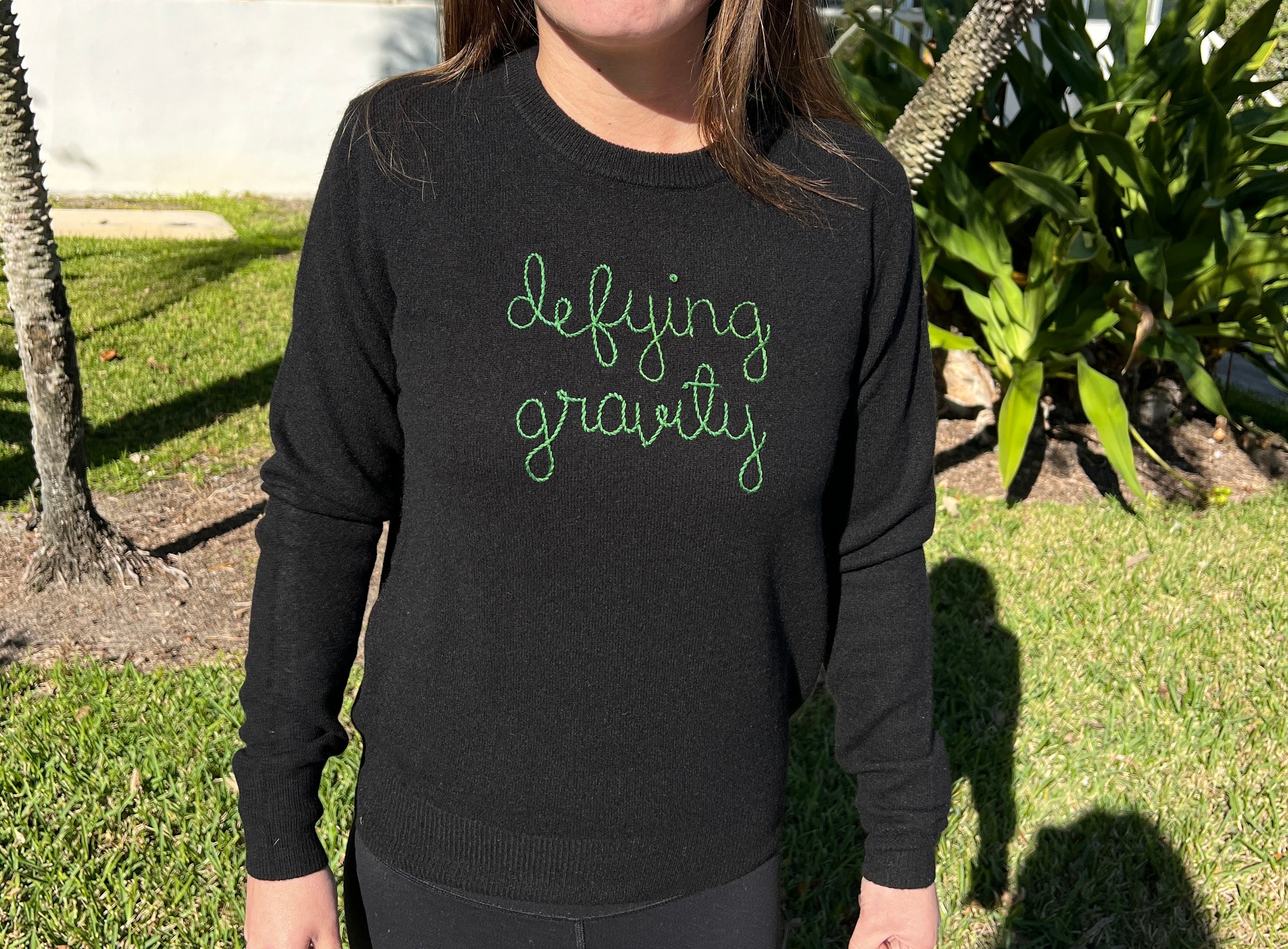 Lingua Franca Defying Gravity Cashmere Sweater