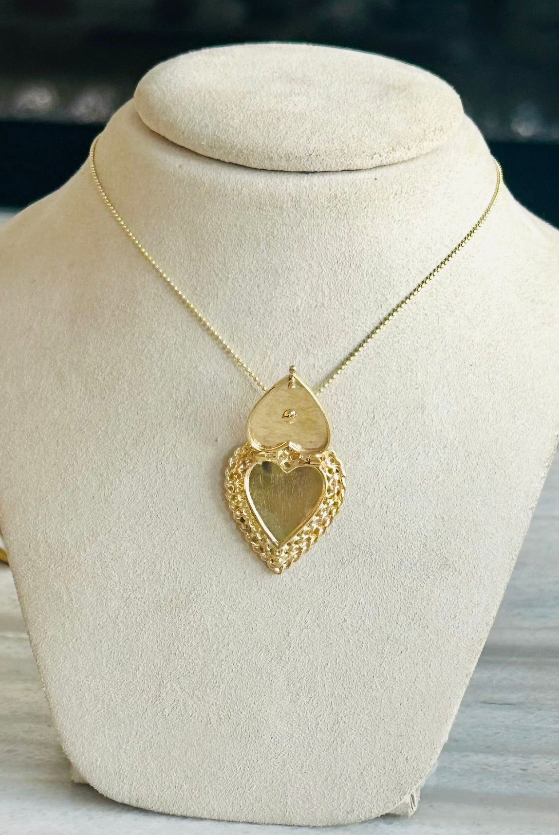 14KT Gold Vintage Heart Locket Charm