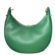 Genuine Leather Curved Shoulder Bag