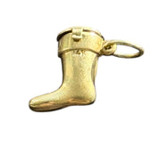 Vintage 14KT Gold Boot with Pop Up Santa Charm